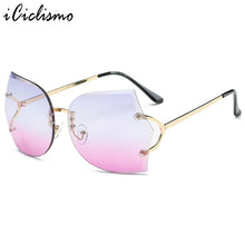 Load image into Gallery viewer, New Rimless Gradient Metal Frame Women Sunglasses
