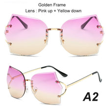Load image into Gallery viewer, New Rimless Gradient Metal Frame Women Sunglasses