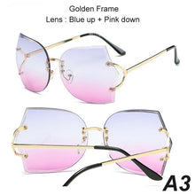 Load image into Gallery viewer, New Rimless Gradient Metal Frame Women Sunglasses
