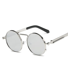 Load image into Gallery viewer, Round Metal Steampunk Men Sunglasses