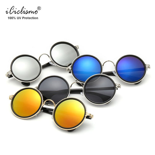 Mirror Lens Steampunk Men Sunglasses