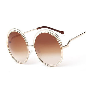 Women Oversize Sunglasses Vintage Luxury Rhinestone Glasses